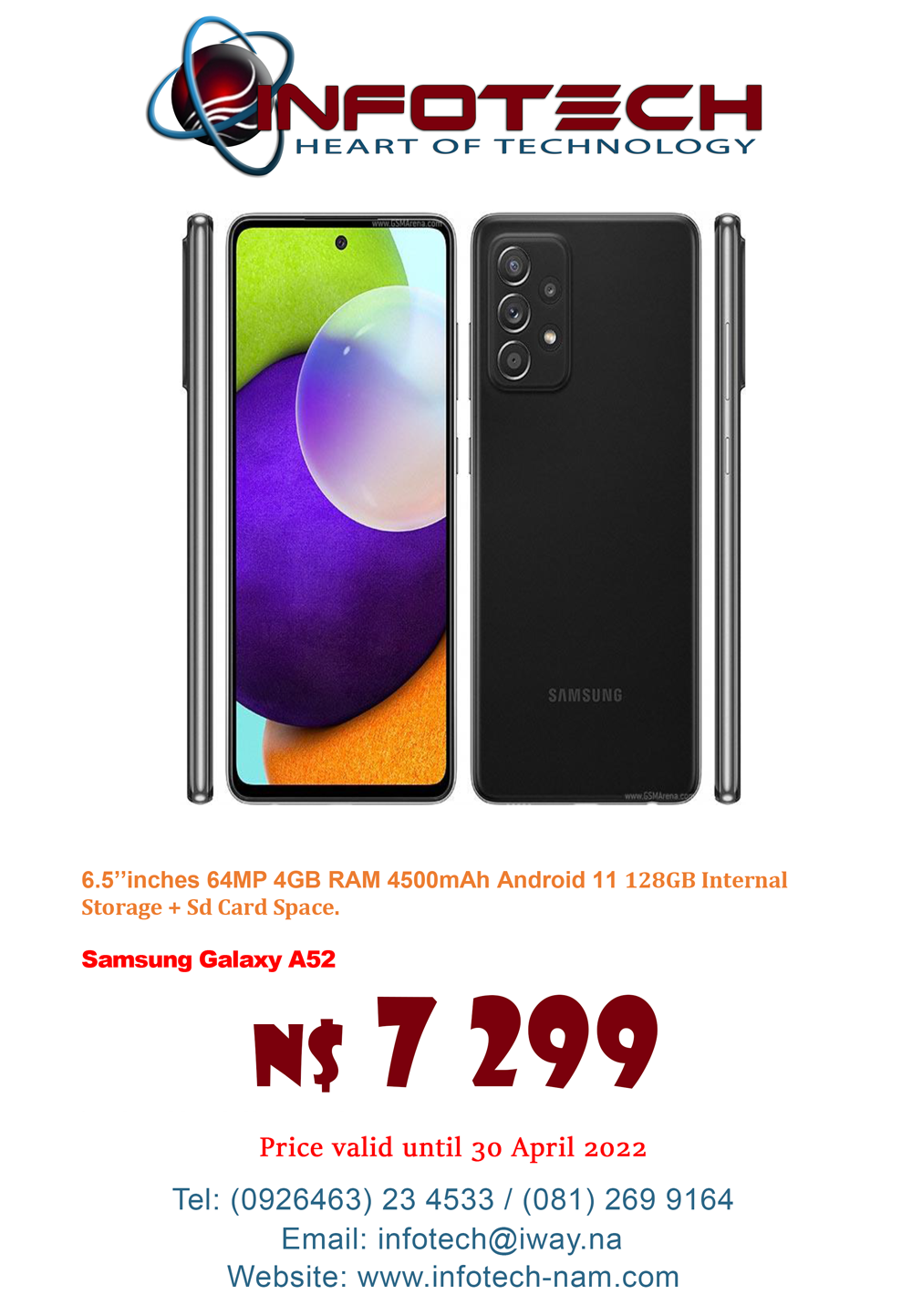 Samsung Galaxy A52 4G for sale in Oranjemund, Namibia