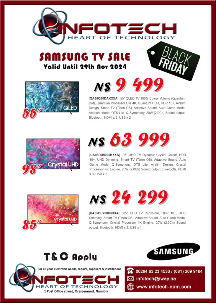 Samsung TV special at Infotech in Oranjemund