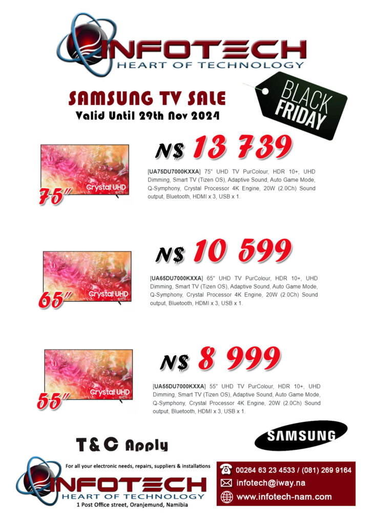 Samsung TV special at Infotech in Oranjemund